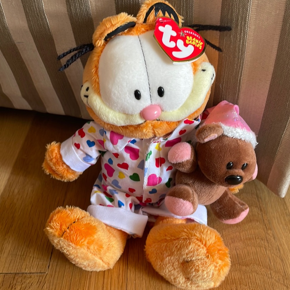NWT Vintage Goodnight Garfield TY Beanie Babies